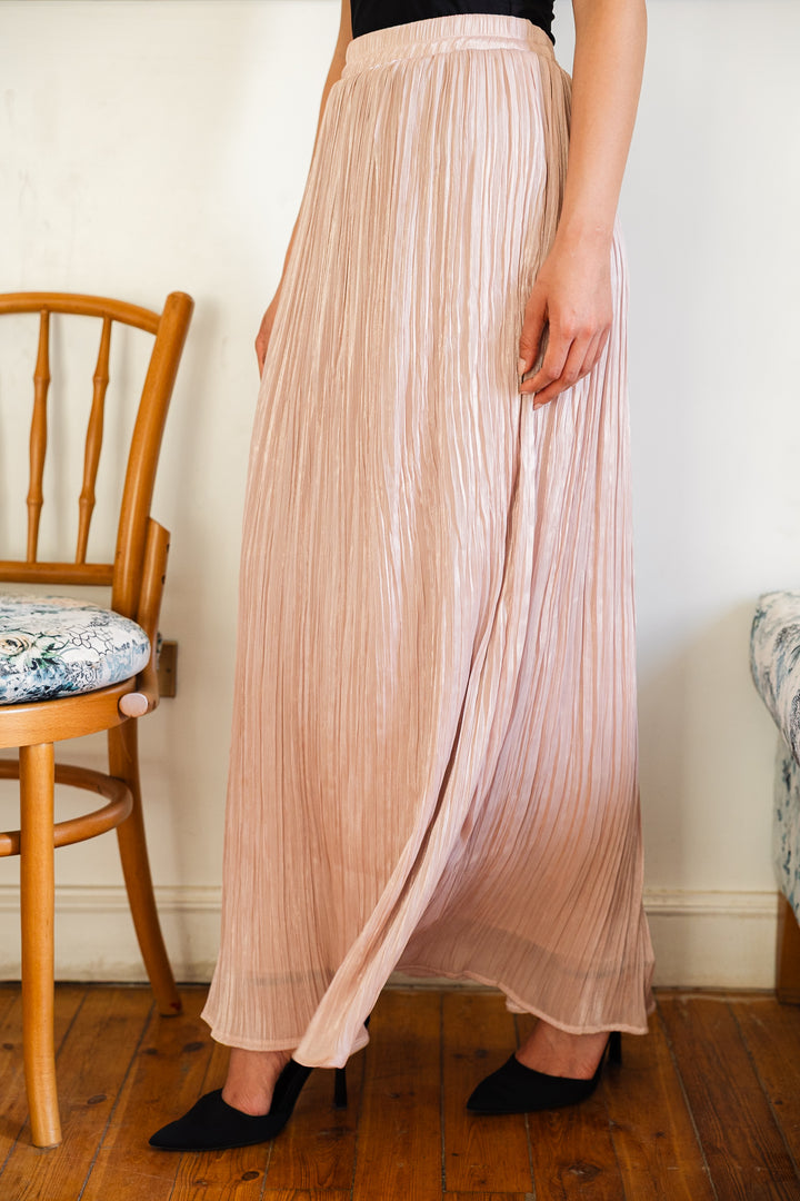 Chiffon sparkling skirt -pink