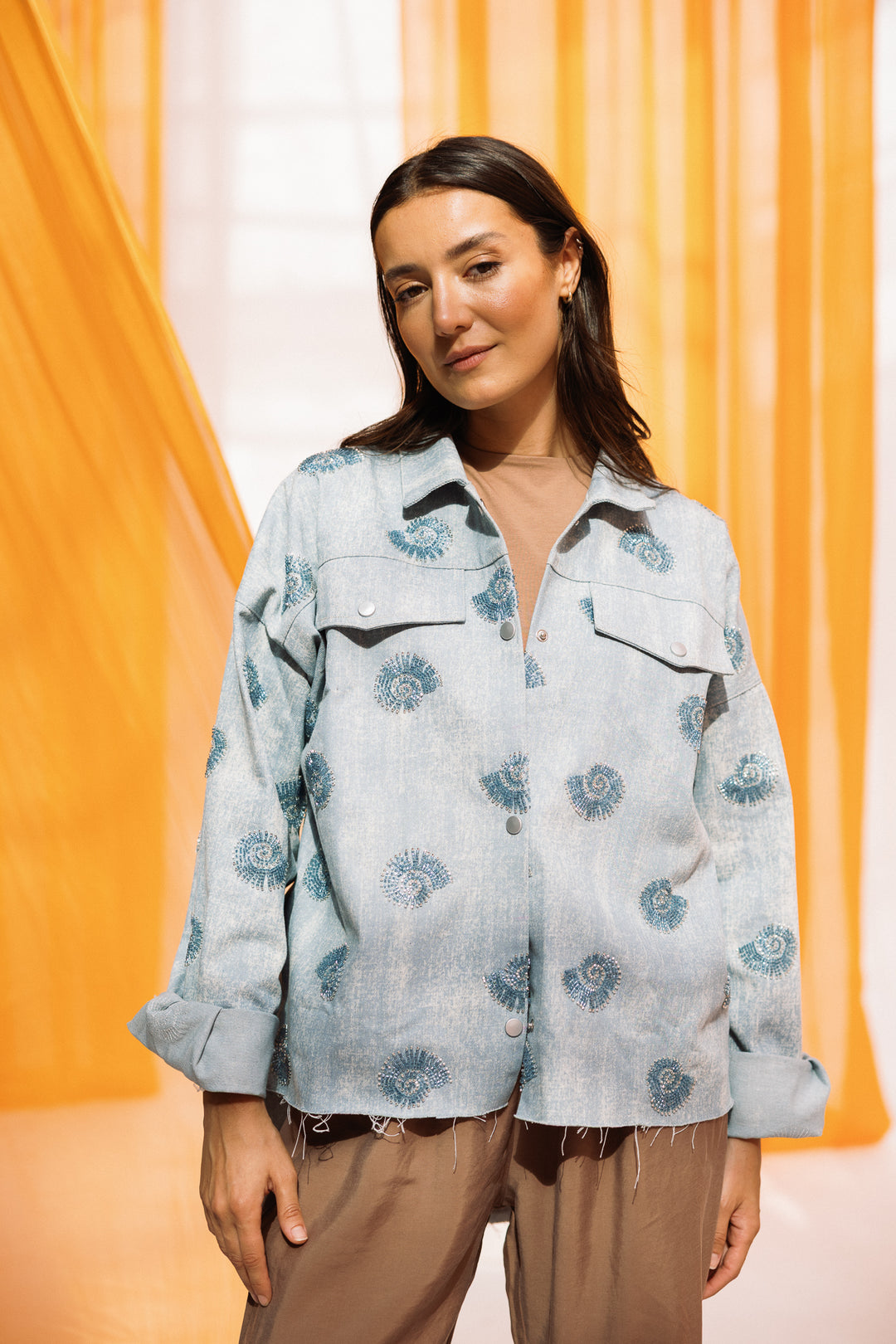 tonna jeans jacket- light blue
