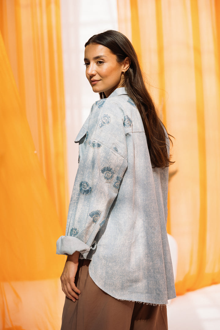 tonna jeans jacket- light blue
