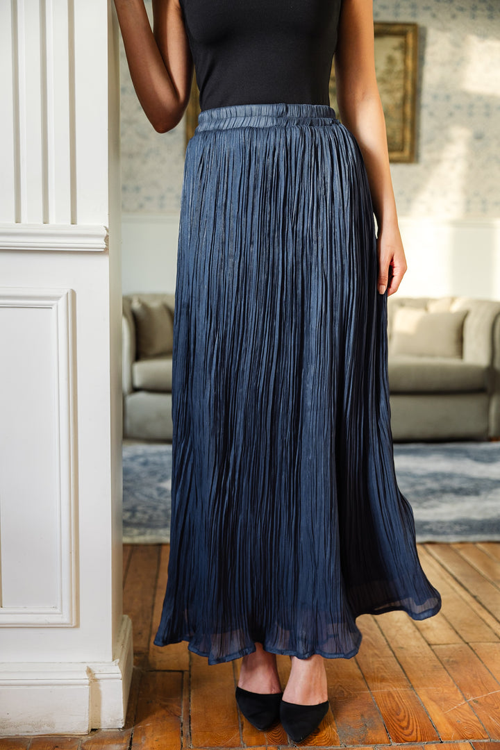 Chiffon sparkling skirt - blue