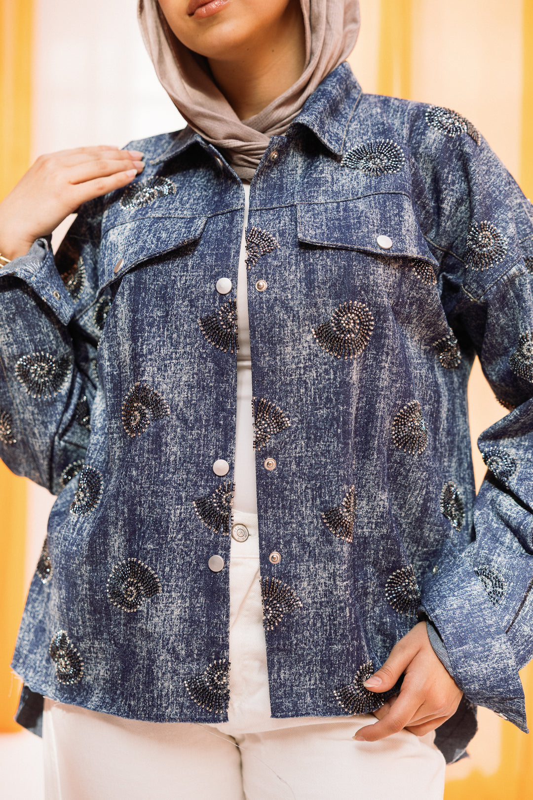 tonna jeans jacket- blue