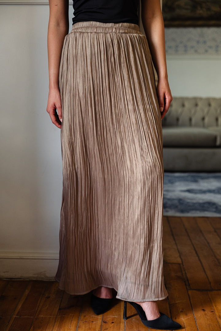 Chiffon sparkling skirt - cafee