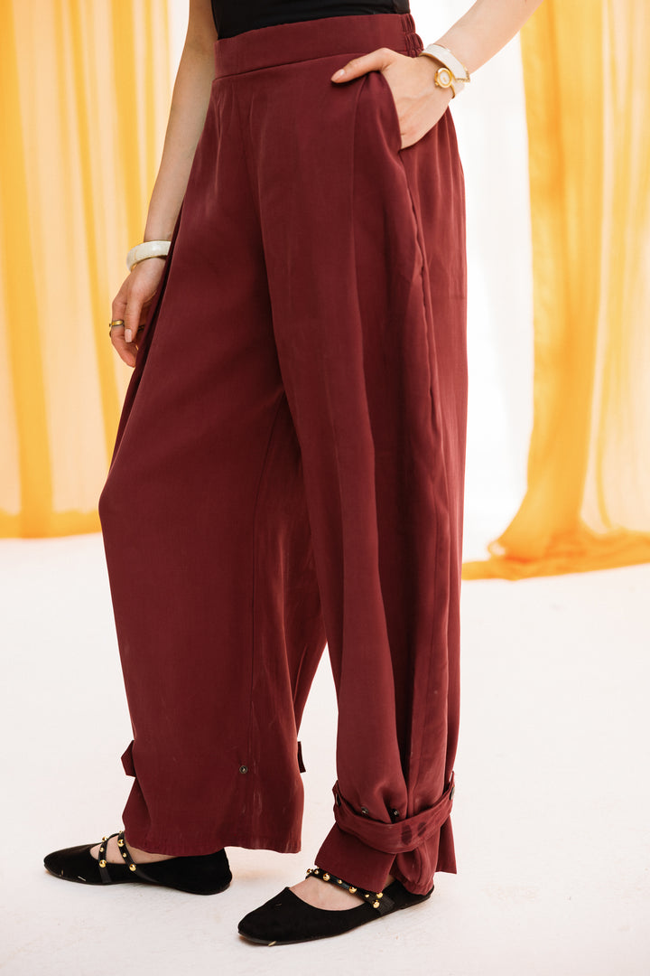 bloom barrel pants - Red