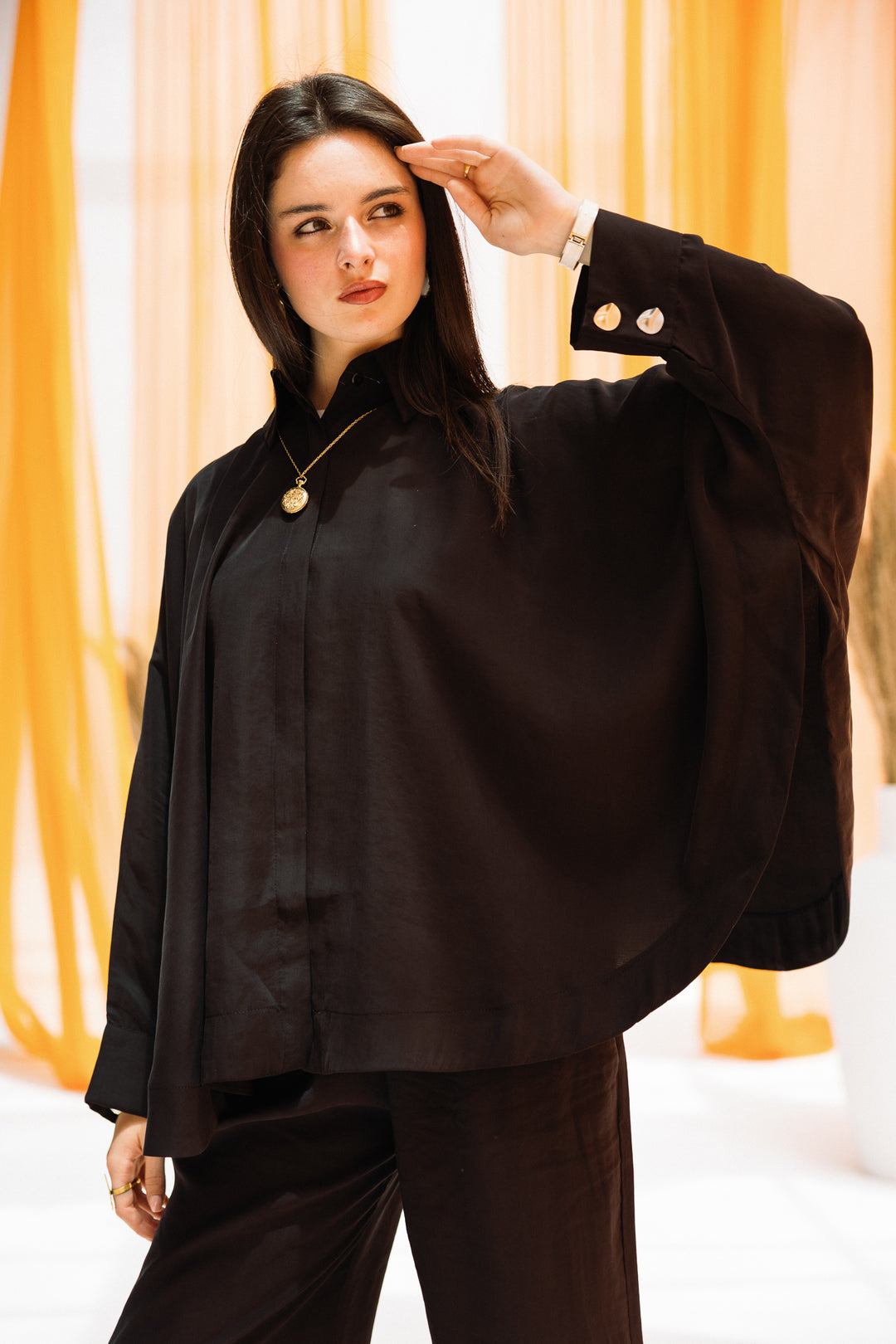 Curved washed set - Black
