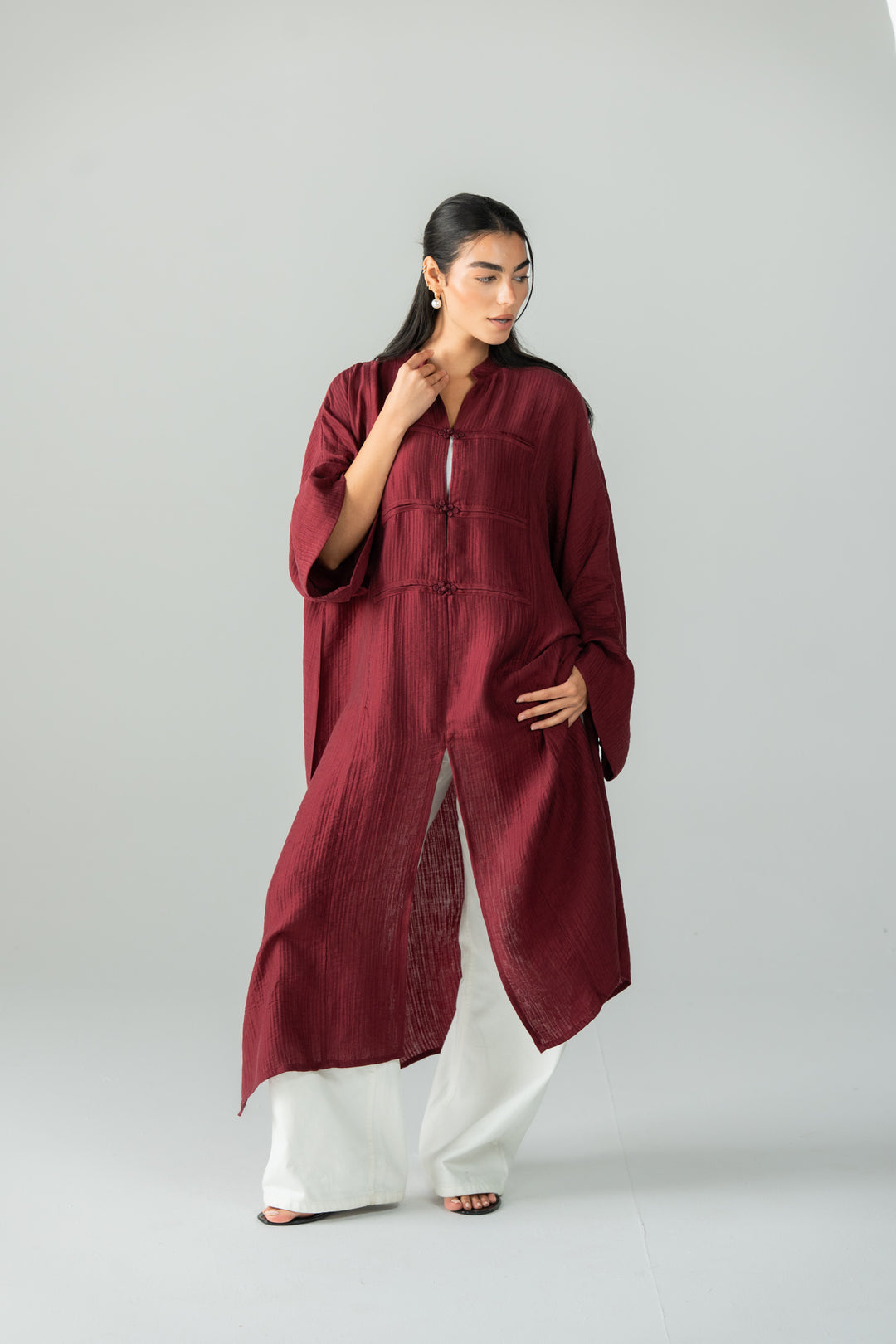 Minimal dress - maroon