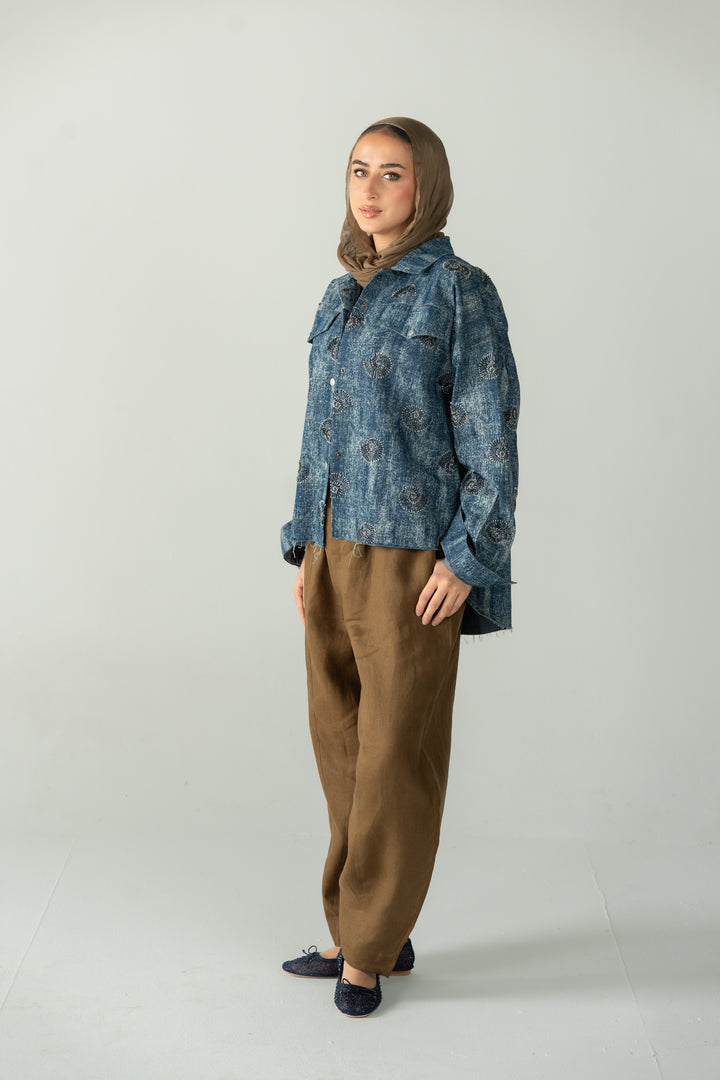 tonna jeans jacket- blue