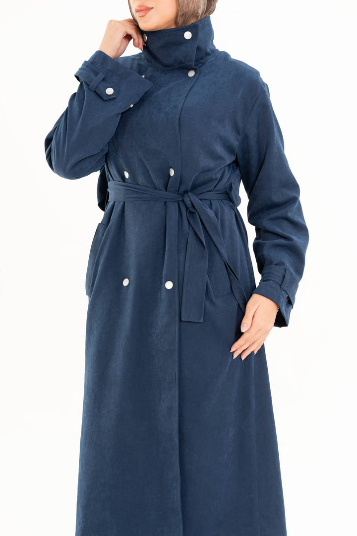 Aria Trench Coat - Navy