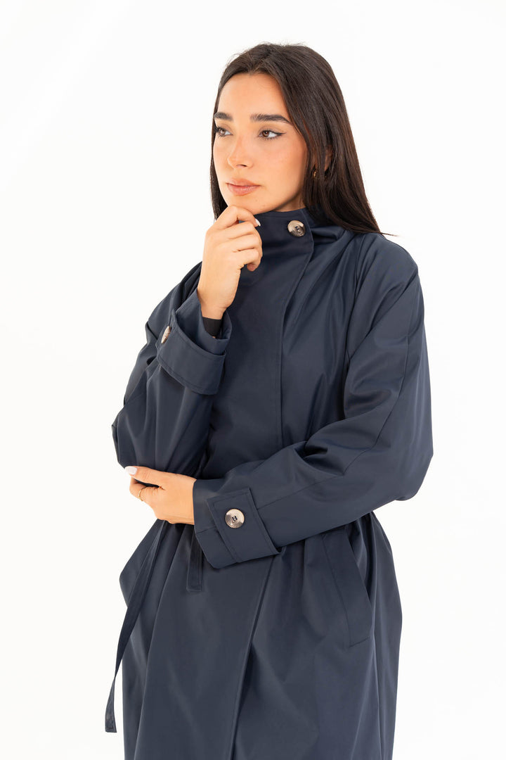 Selene Trench Coat - Navy