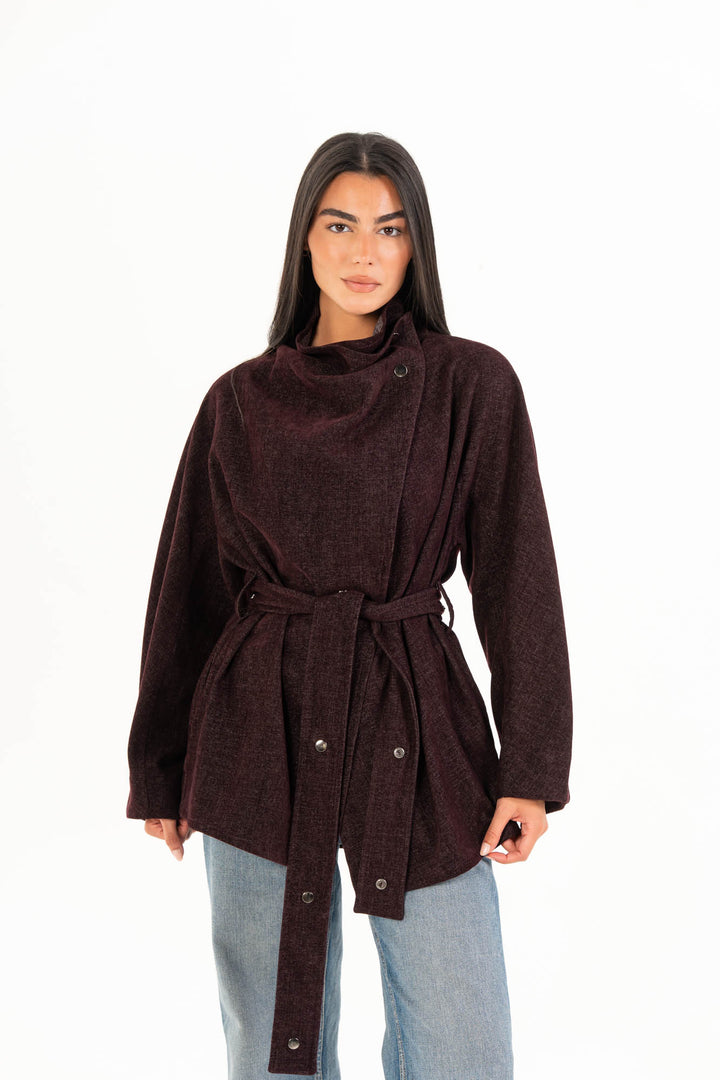 Elara Jacket - Burgundy
