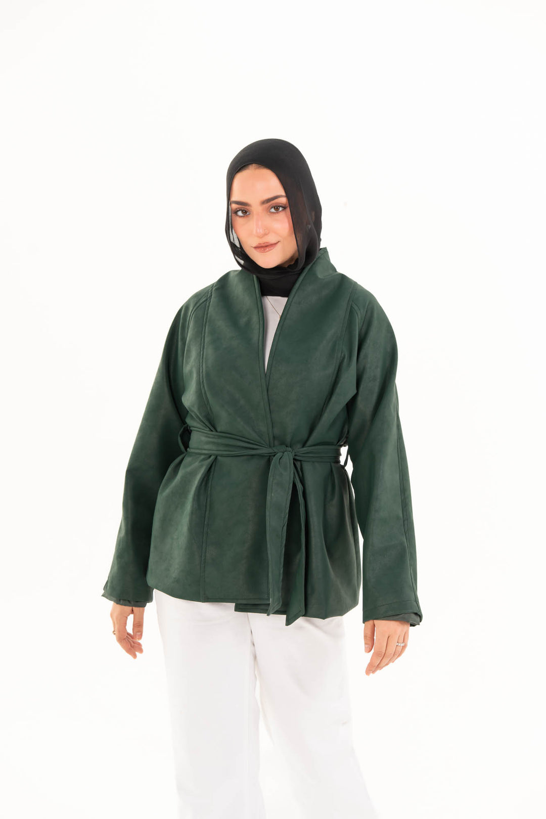 Celine Leather Jacket - Forest Green