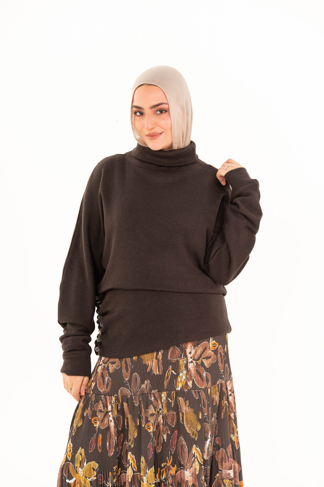 Printed Pleated Skirt - winter brizz