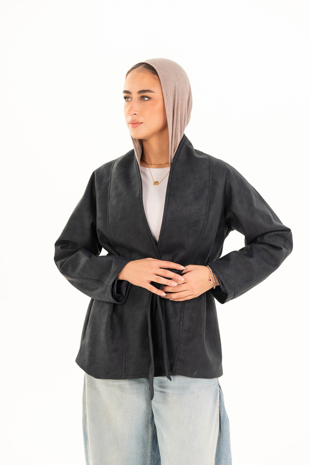 Celine Leather Jacket - Charcoal