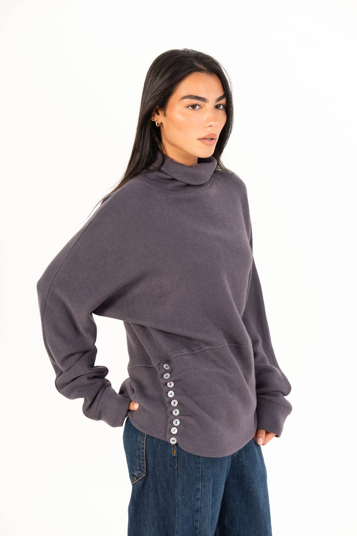 Drape Top - Slate Grey