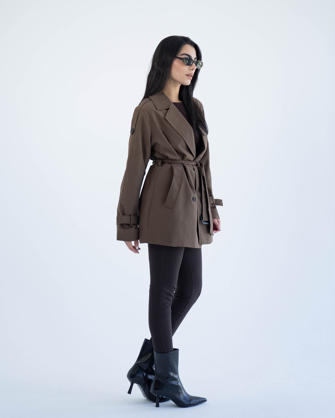 Short trench coat- brown