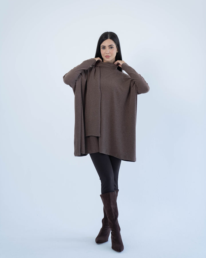 Soft triko top- Brown