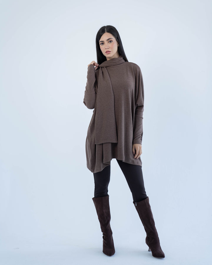 Soft triko top- Brown