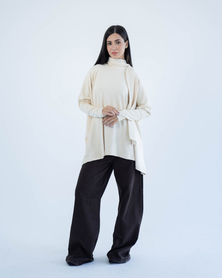 Soft triko top- Offwhite