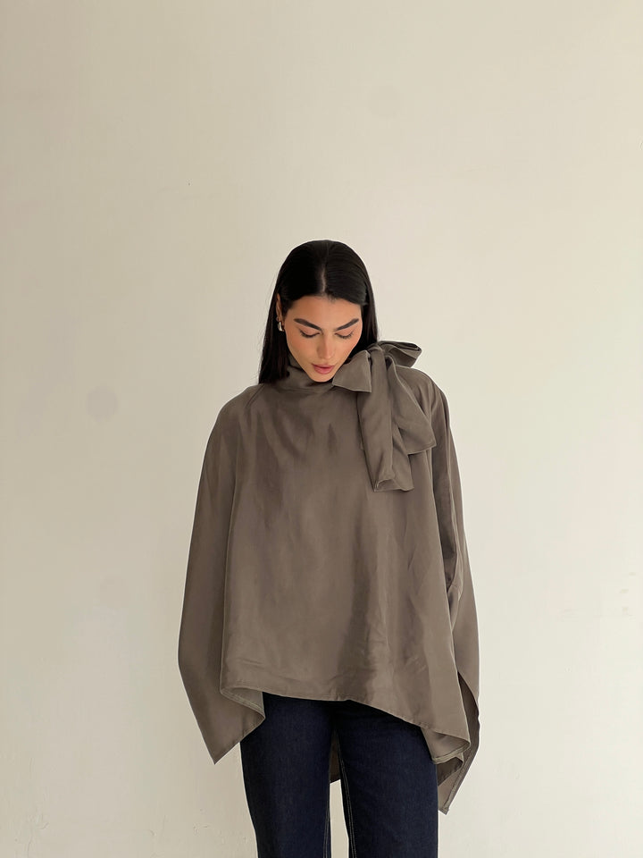 Olive Poncho top