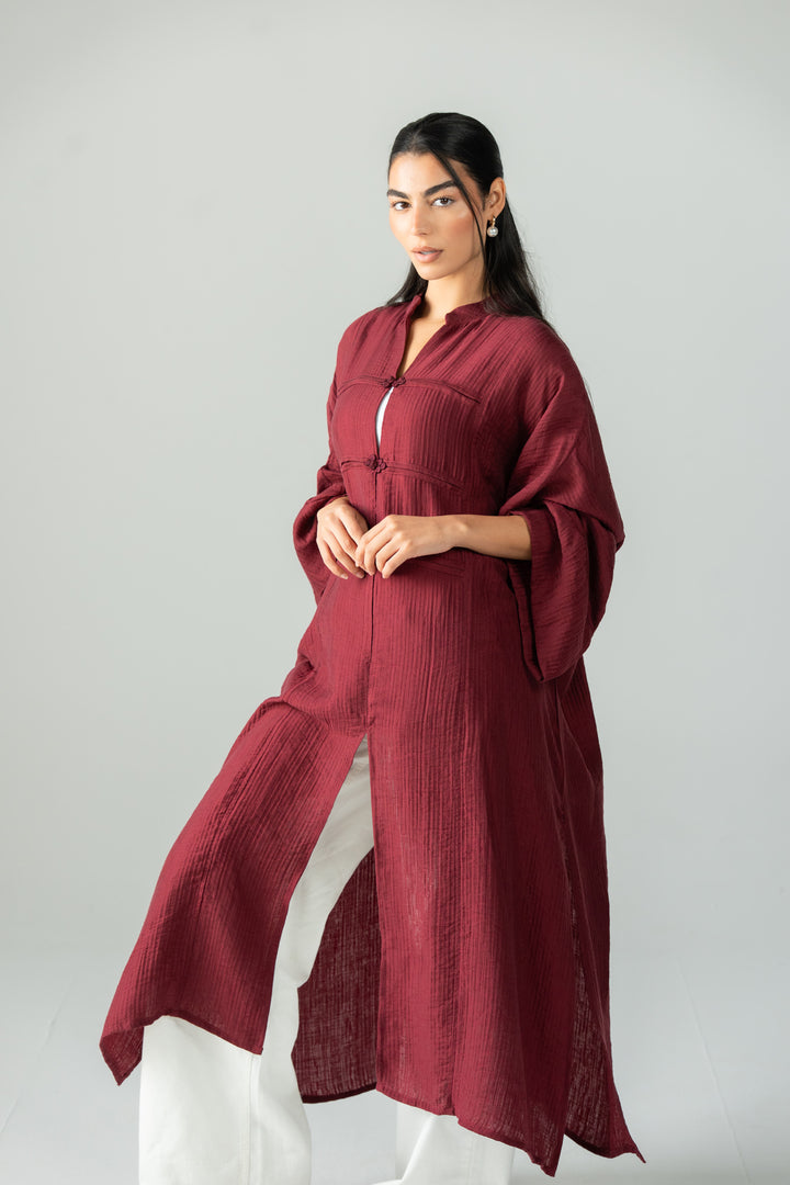 Minimal dress - maroon