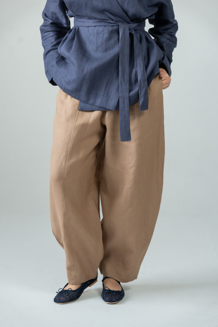 Elan linen pants - cappuccino