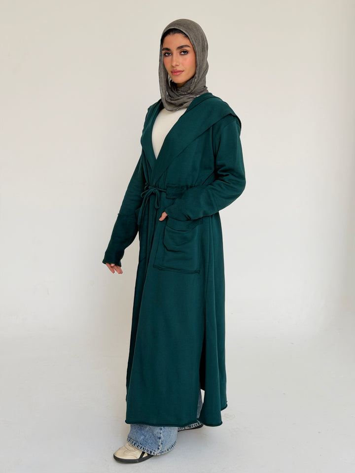 twisted kimono - teal blue