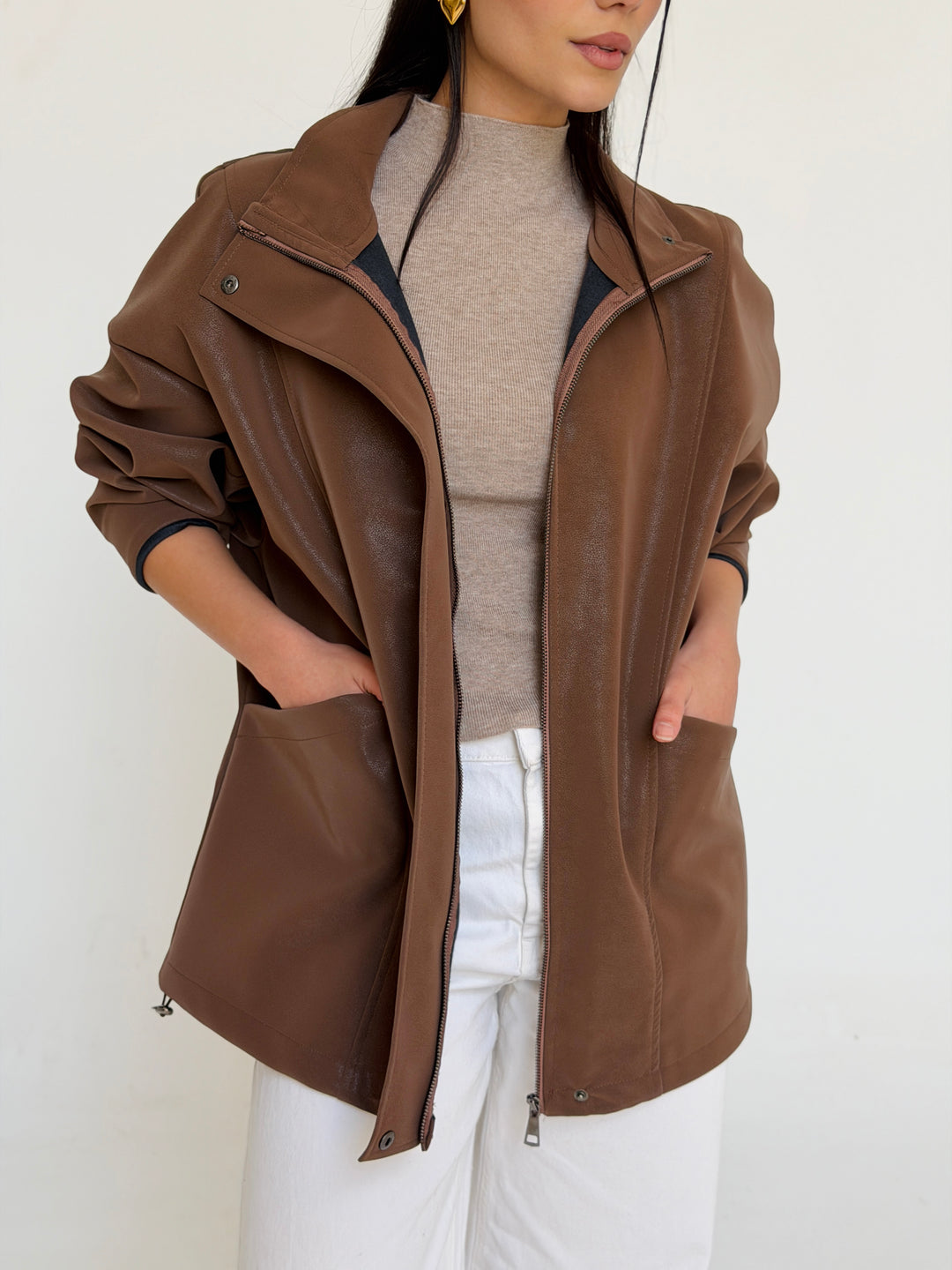 Leather jacket- brown