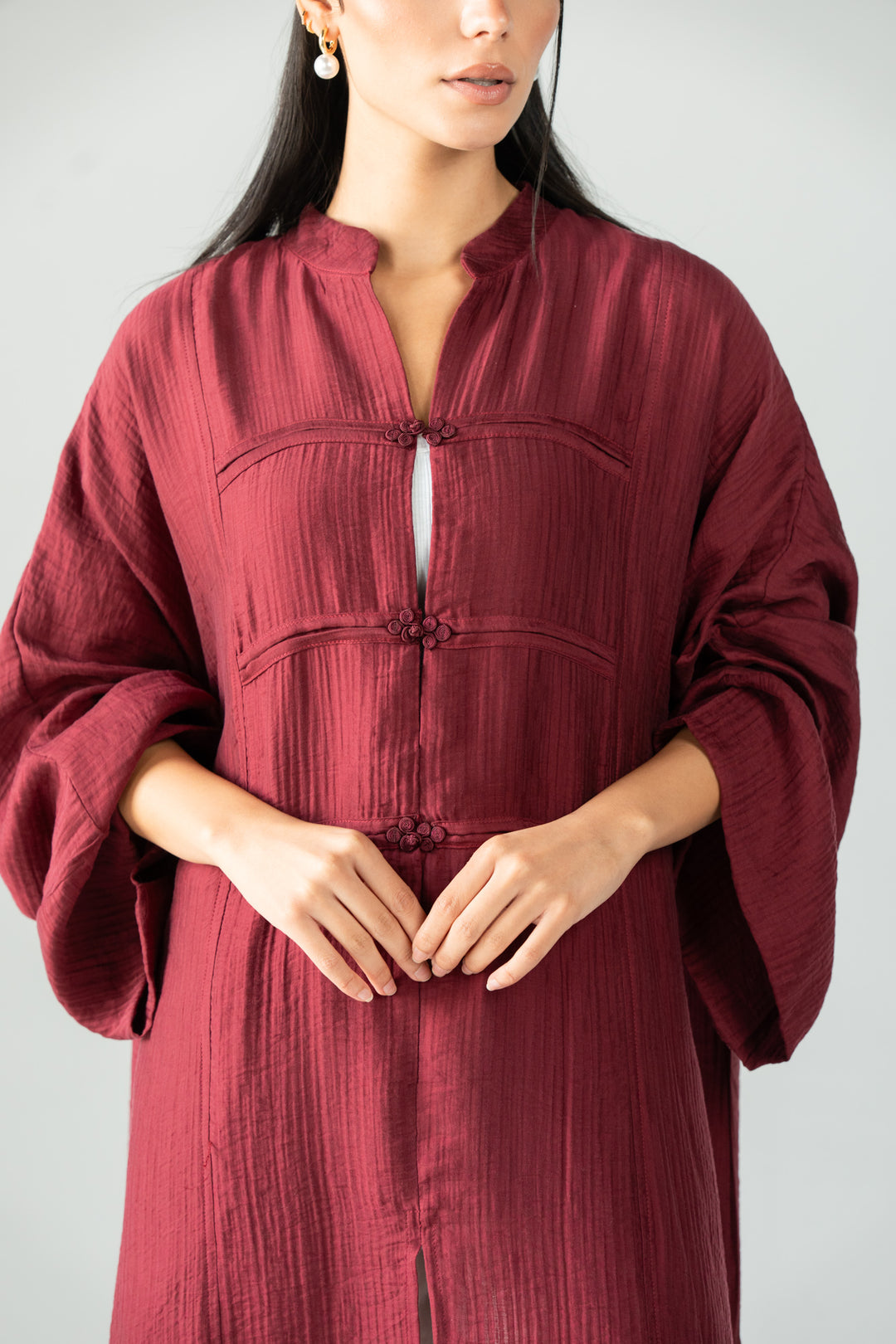 Minimal dress - maroon