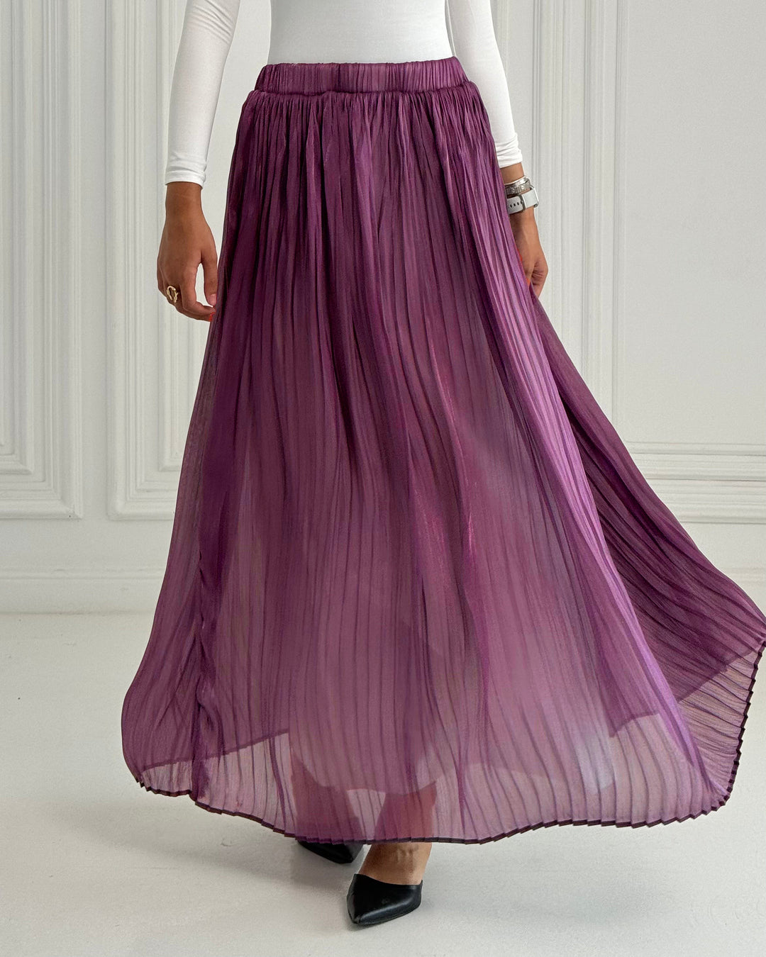 Purple Chiffon skirt