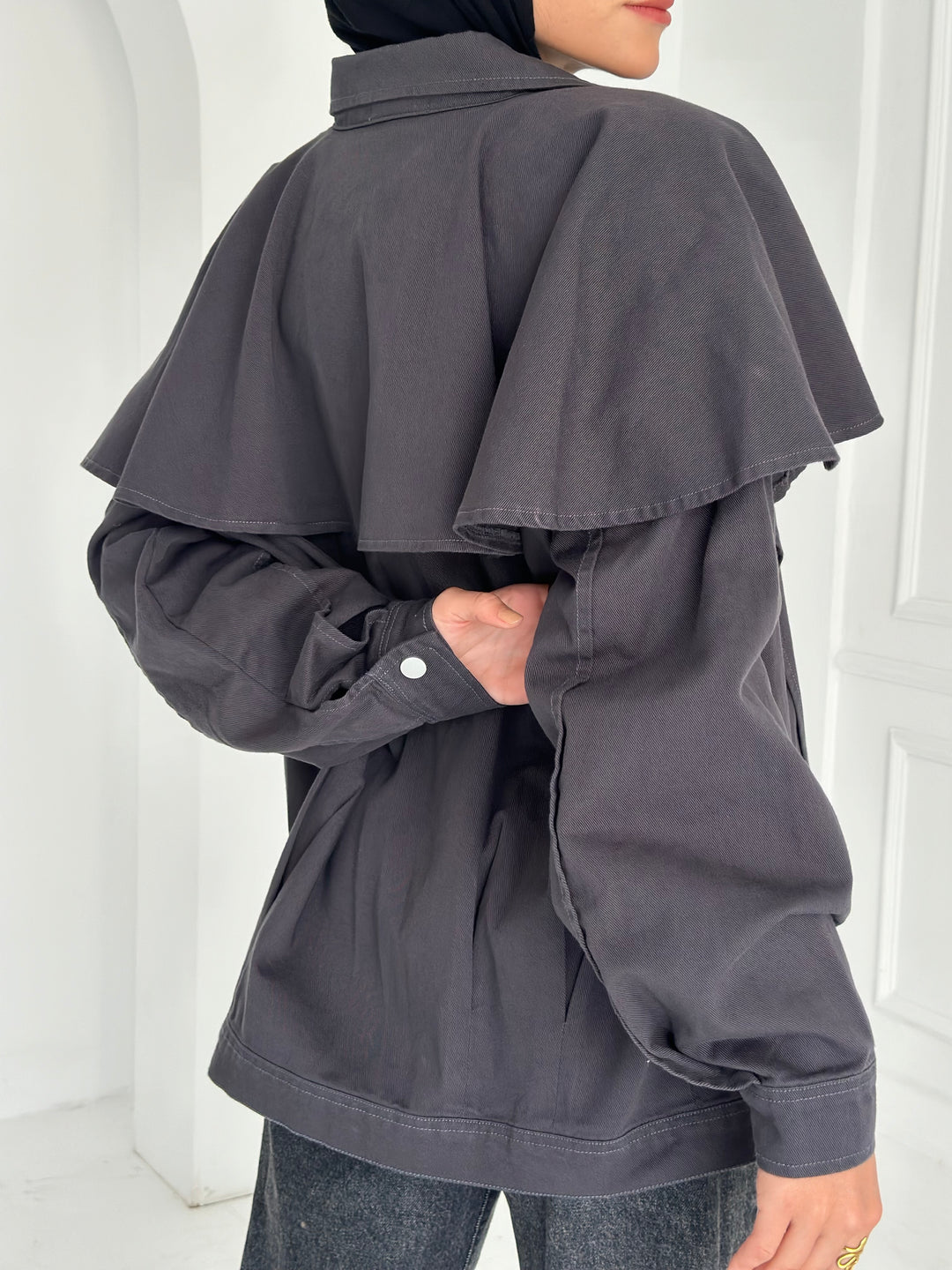 Flying denim jacket- Gray