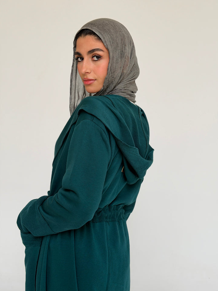 twisted kimono - teal blue