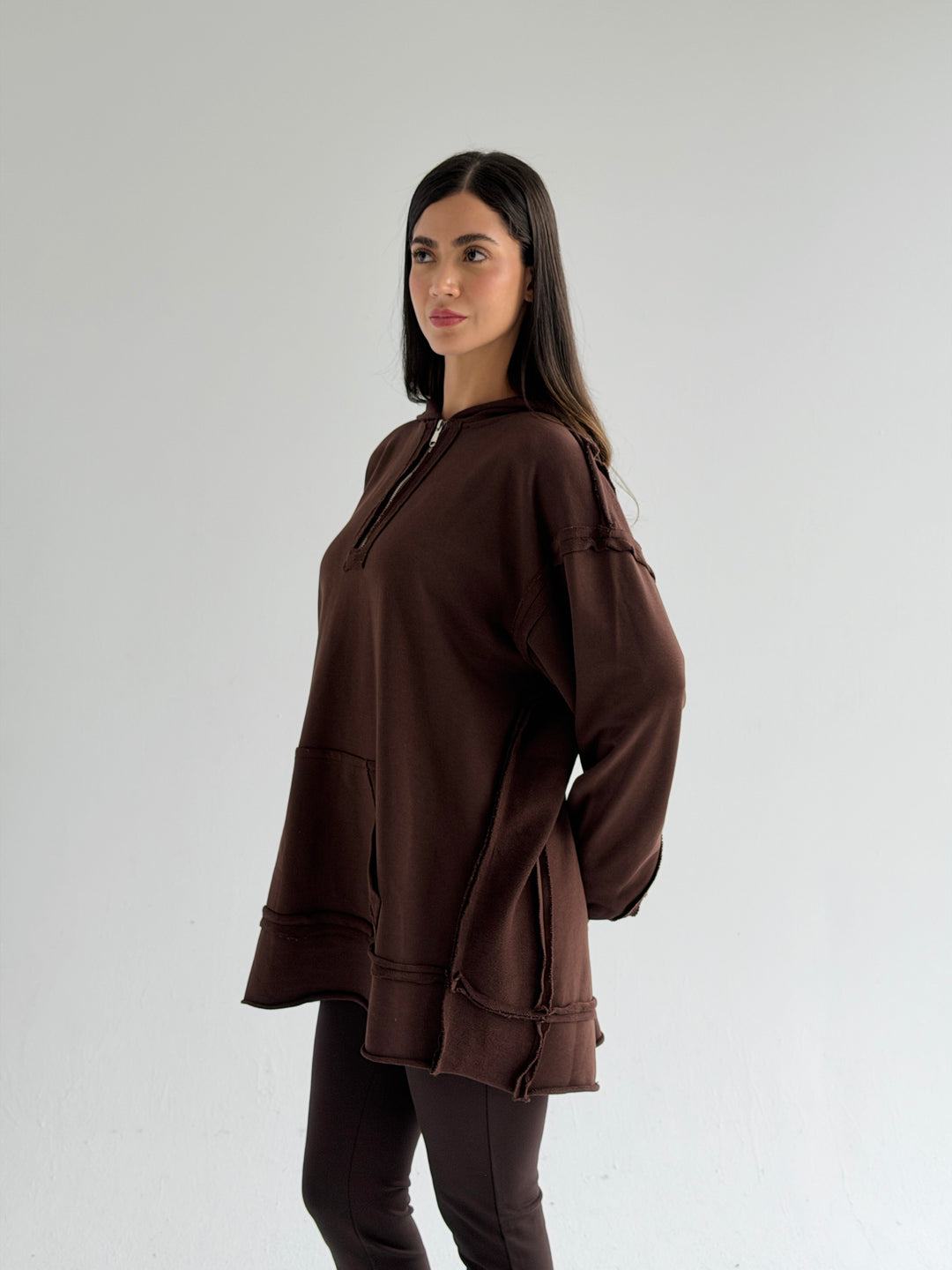 Double Sides Hoodie - Brown