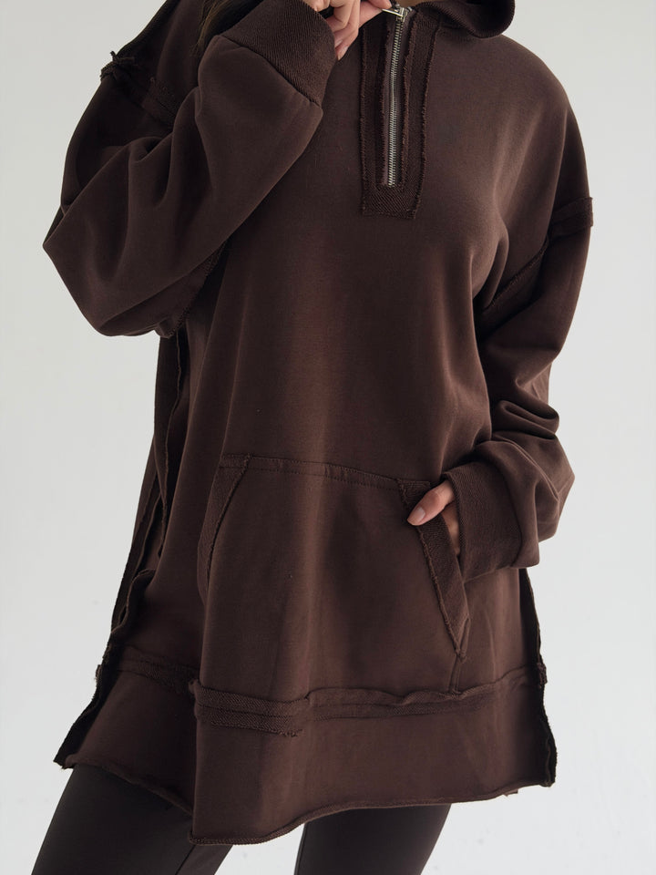 Double Sides Hoodie - Brown