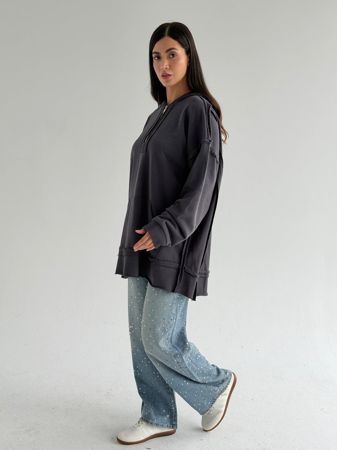 Double Sides Hoodie - Gray