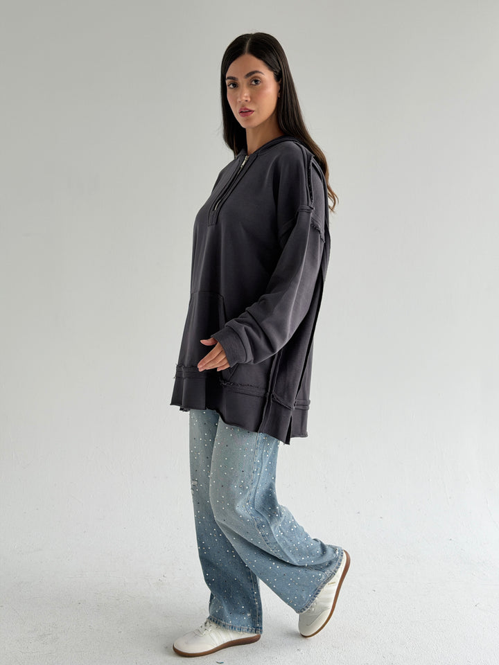 Double Sides Hoodie - Gray