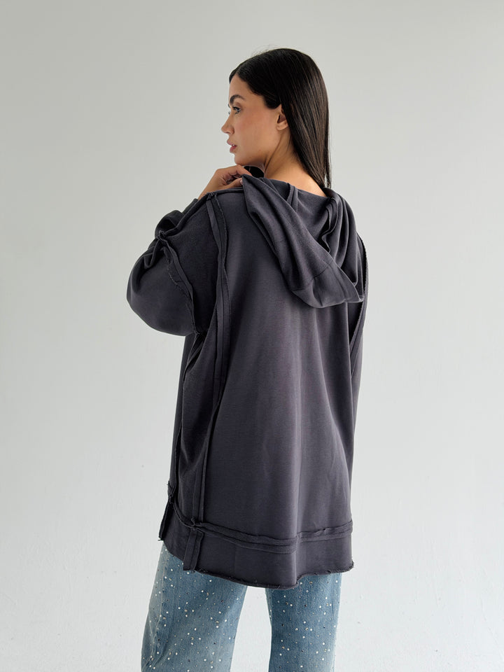 Double Sides Hoodie - Gray