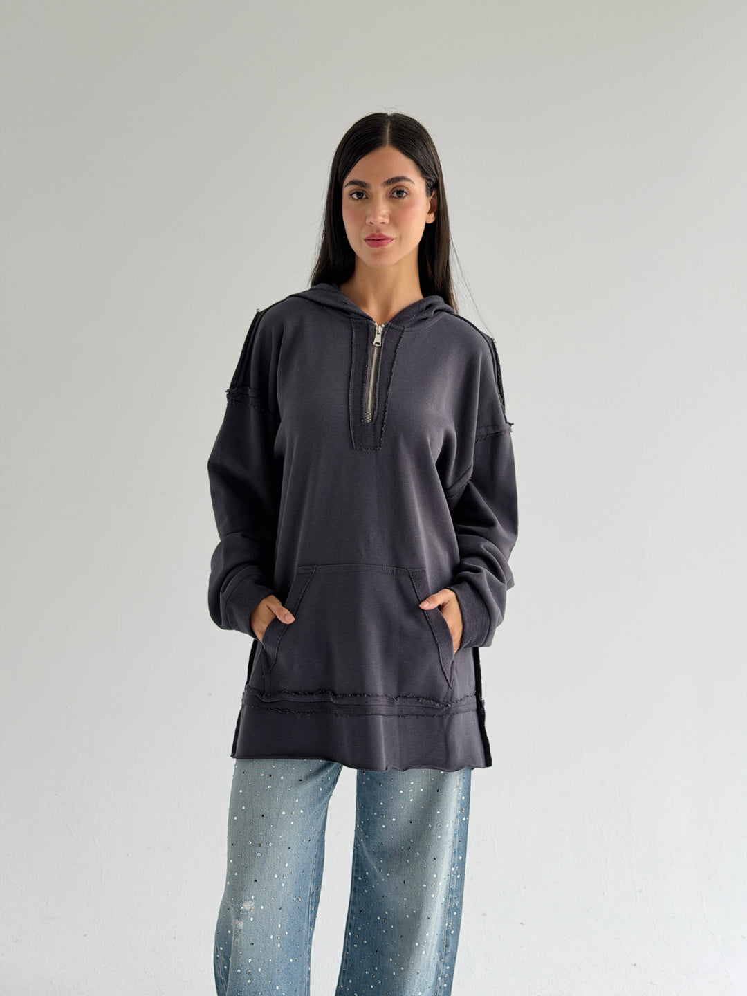 Double Sides Hoodie - Gray