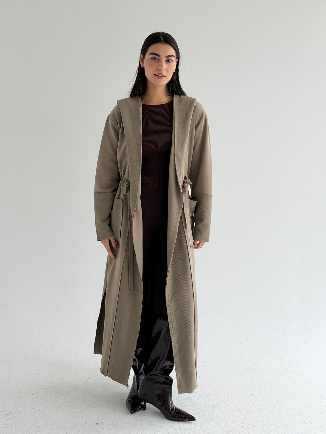 twisted kimono - biege