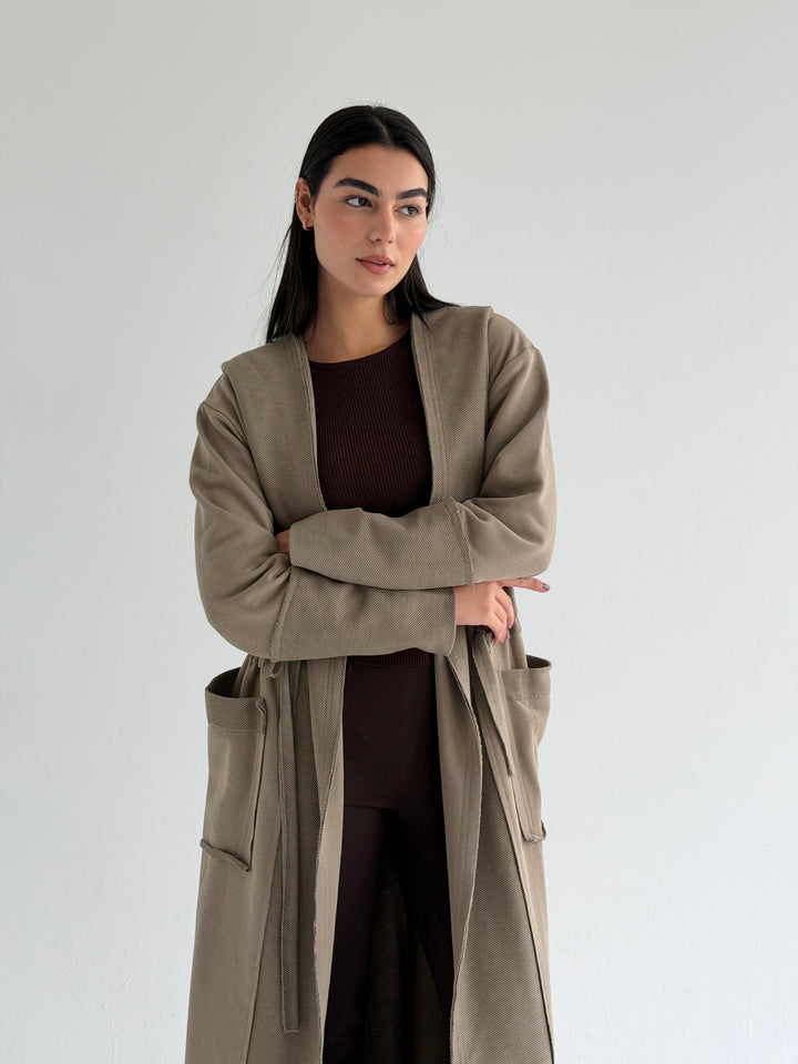 twisted kimono - biege