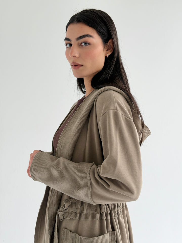 twisted kimono - biege