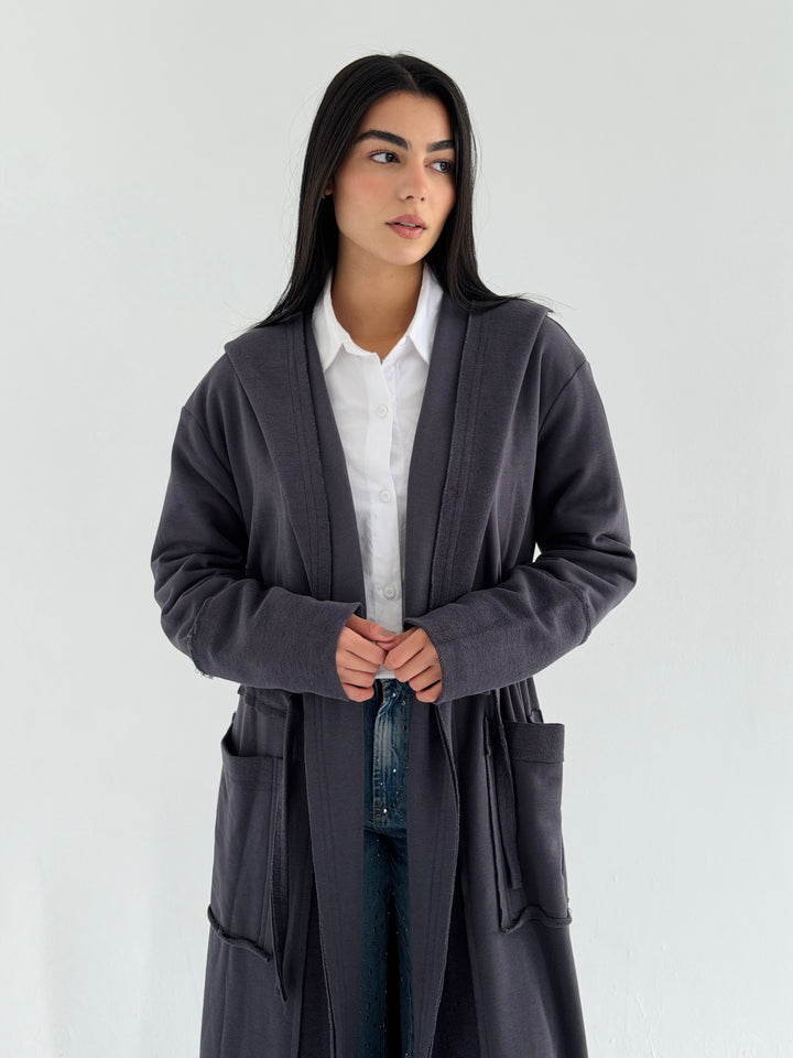 twisted kimono-Gray