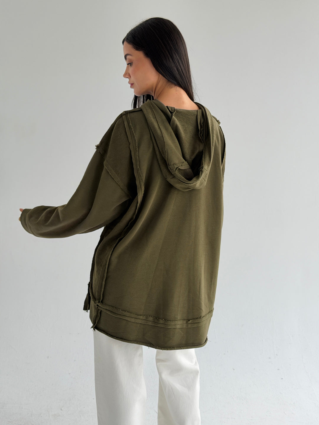 Double Sides Hoodie - Olive