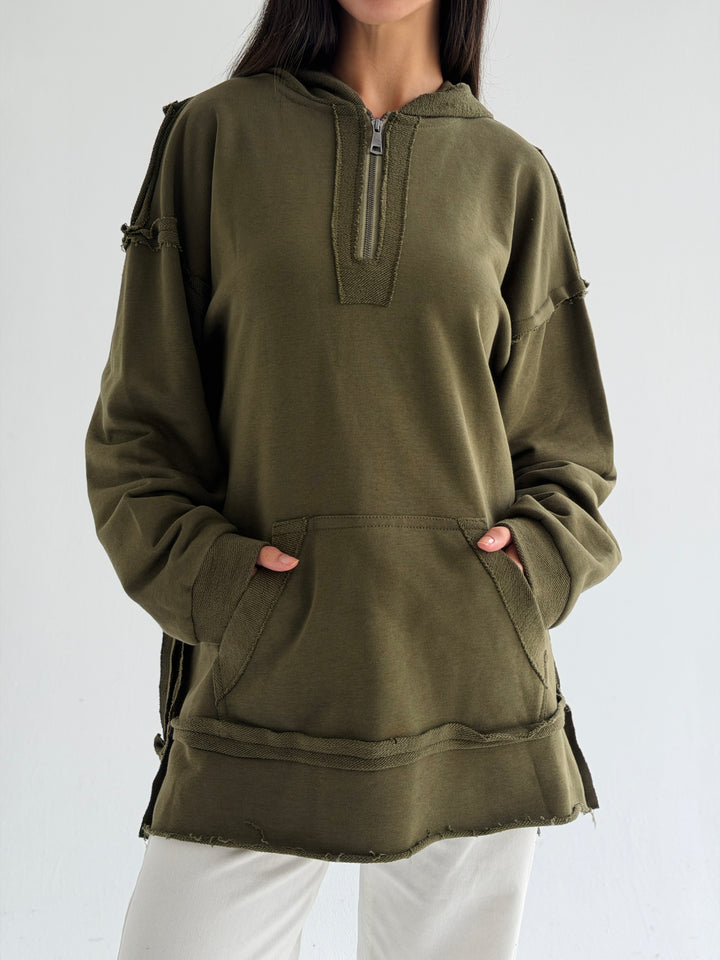 Double Sides Hoodie - Olive