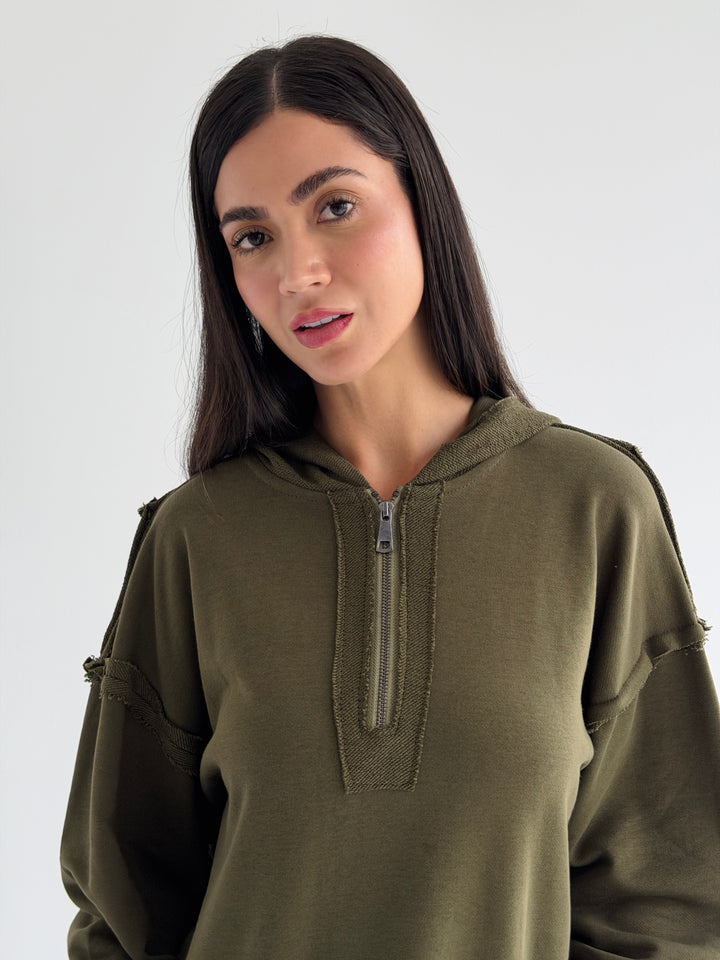 Double Sides Hoodie - Olive
