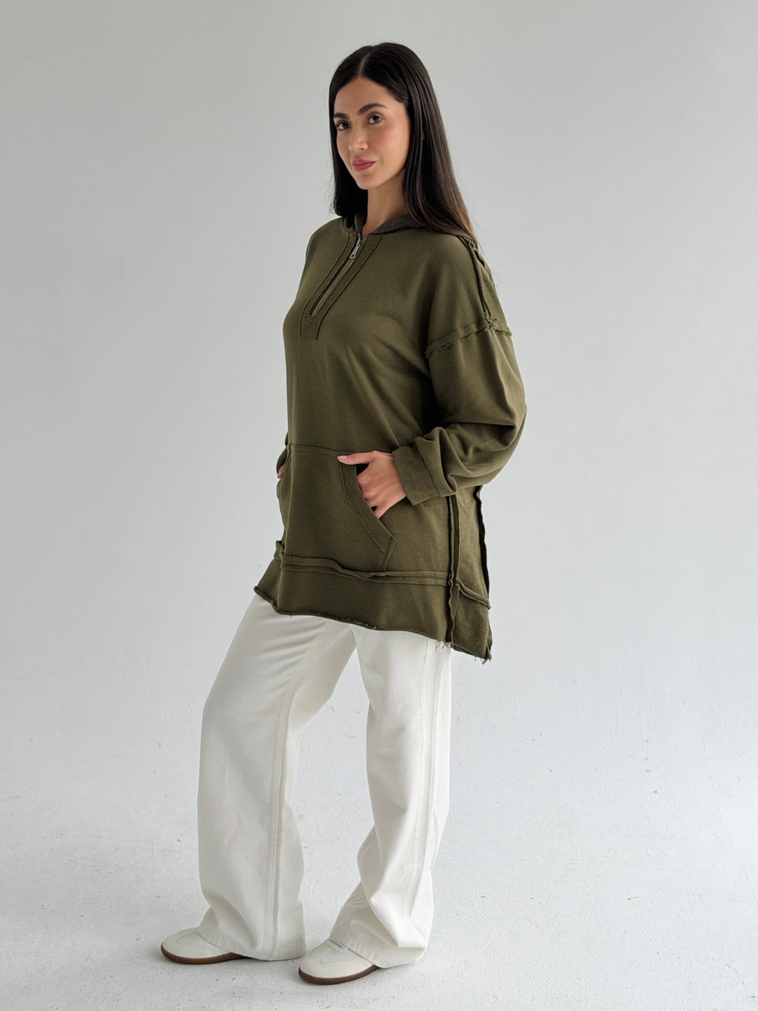 Double Sides Hoodie - Olive