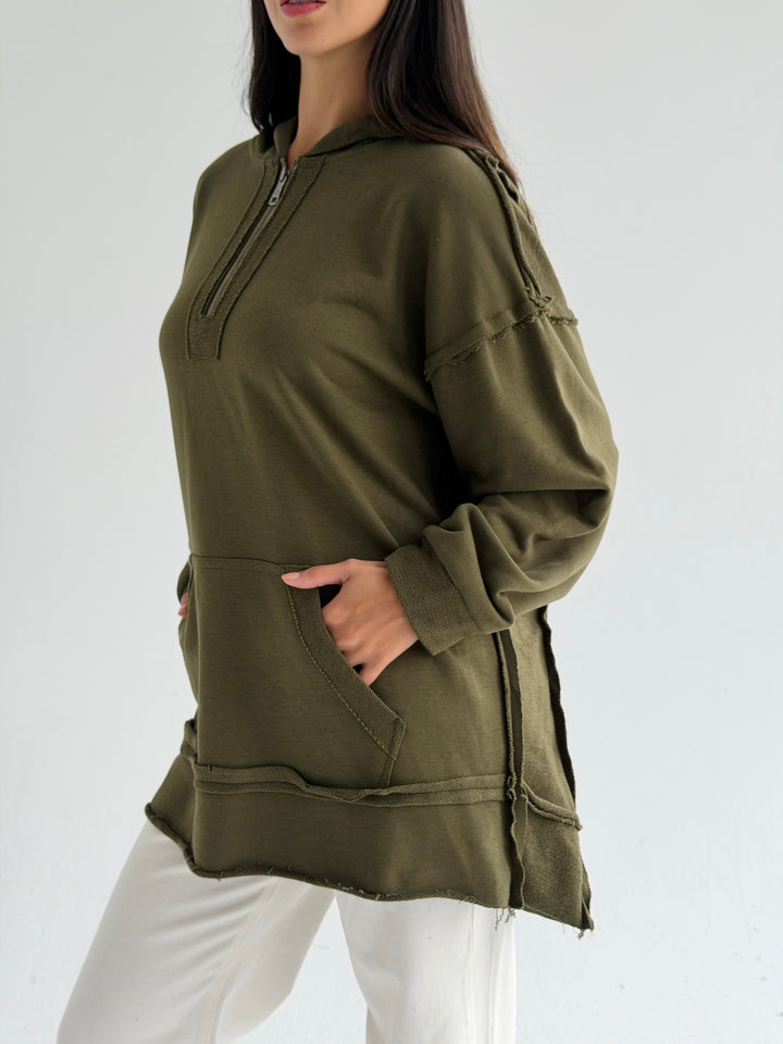 Double Sides Hoodie - Olive