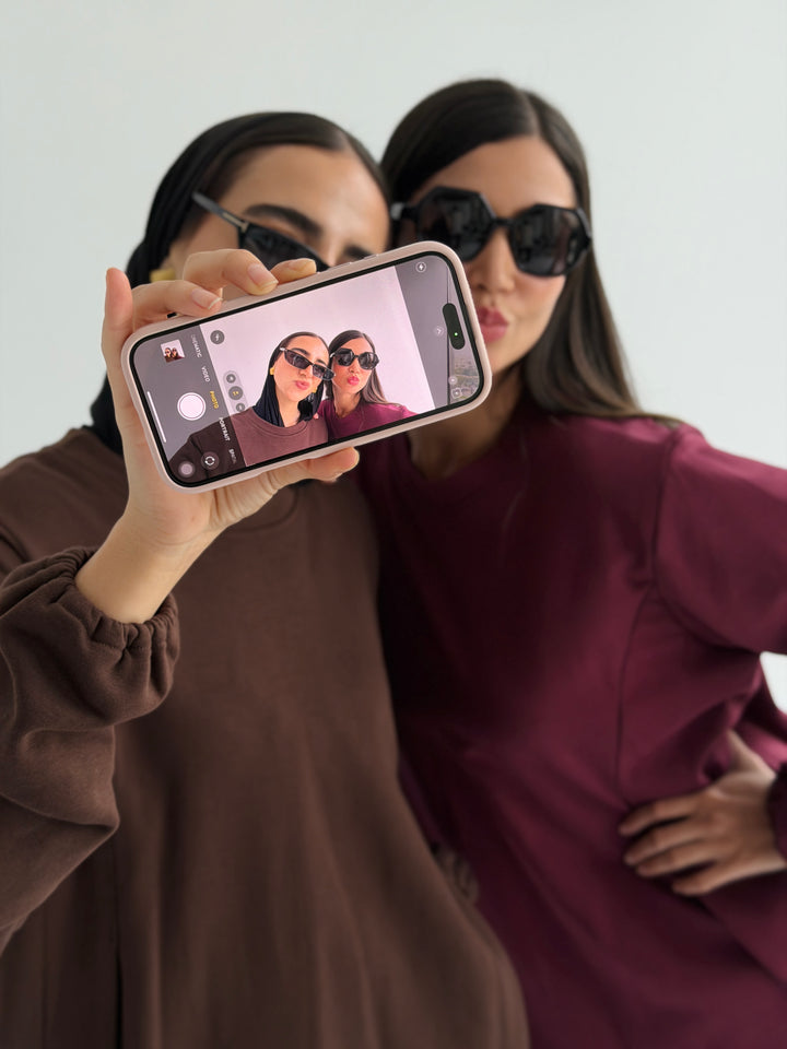 Curved set - burgandy