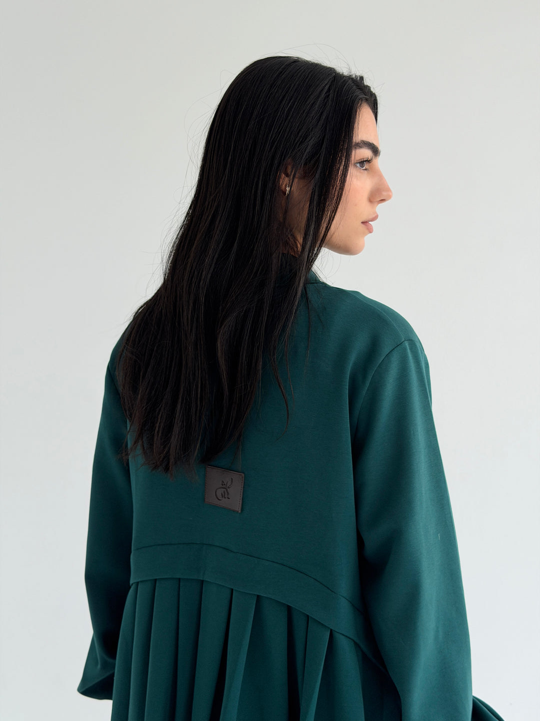 Pleated back set -teal blue