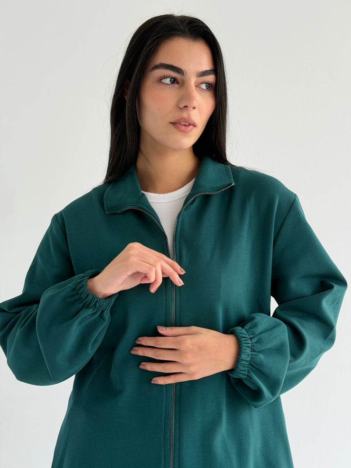 Pleated back set -teal blue