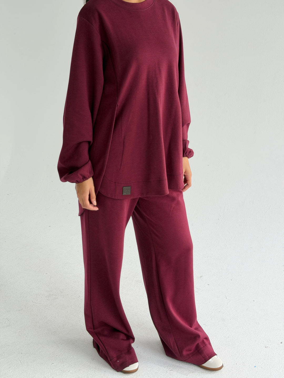 Curved set - burgandy