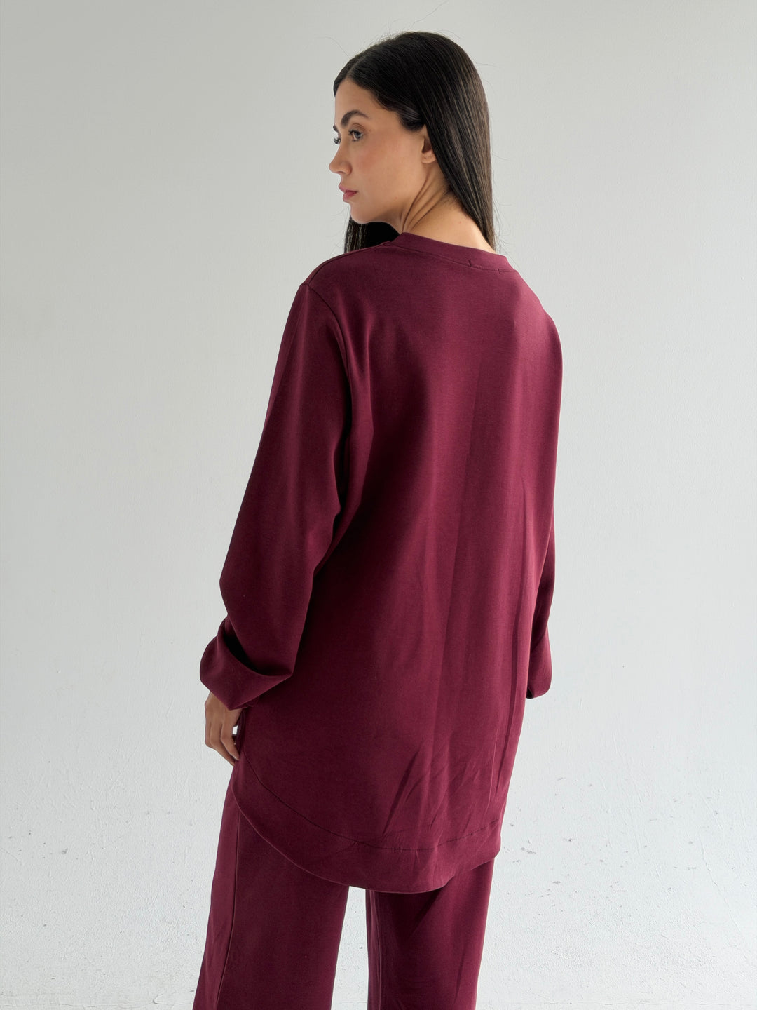 Curved set - burgandy